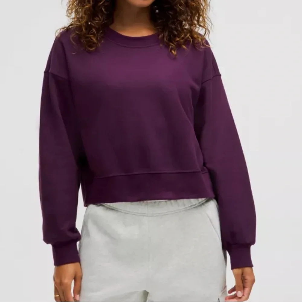 LULULEMON Oversized‎ Cropped Crew Neck Sweater Size 6